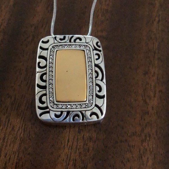 Vintage Brighton retired RHYTHMS reversible gold/black pendant necklace - Picture 4 of 10